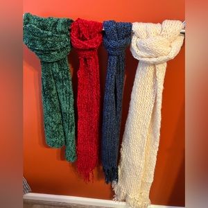 Lot of Four Acrylic Scarves